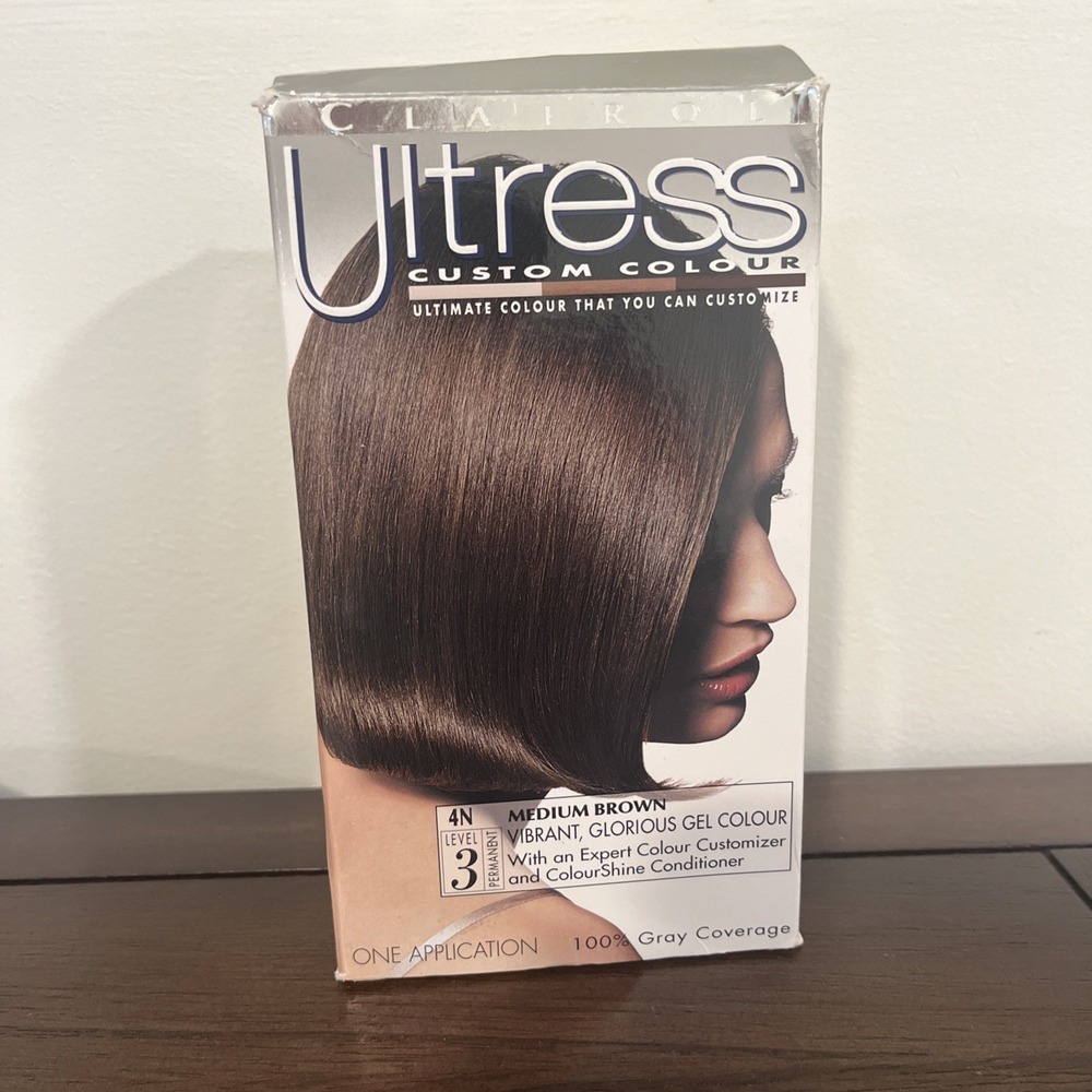 CLAIROL Ultress CUSTOM COLOUR 4N‎ Medium Brown Discontinued 1999 HTF